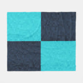 Blue Mosaic Retangular Pattern Fleece Deken (Voorkant (Horizontaal))