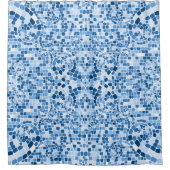 Blue Mosaic Shower Curtain Douchegordijn (Voorkant)