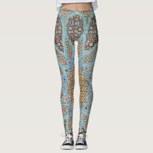 Blue Mosaic Tegel Paisley Leggings