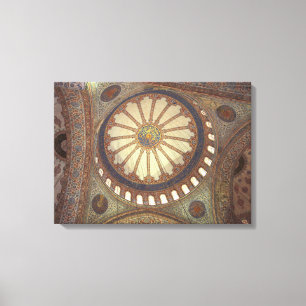 Blue Mosque Interior Istanbul, Canvas, Turkije Canvas Afdruk
