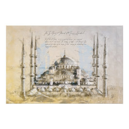 Blue mosque perfect poster