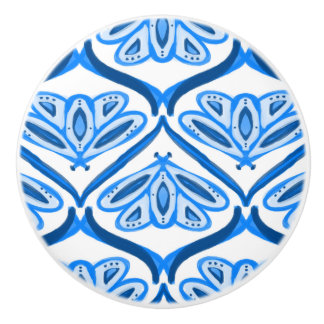 Blue Moth Butterfly Watercolor Looks White Pretty  Keramische Knop