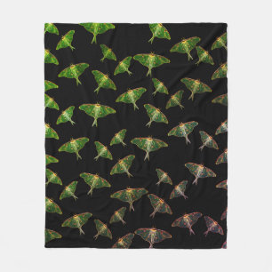 Blue Moths Butterfly Art Fleece Deken
