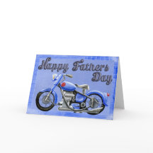 Blue Motorcycle Fathers Day Kaart