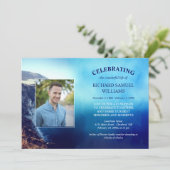 Blue Mountain Beach Photo Life Celebration Kaart (Staand voorkant)