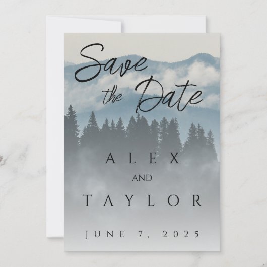 Blue Mountain Bewaar de datum Save The Date (Voorkant)