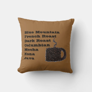 Blue Mountain Java Kona Coffee Designer Coussin