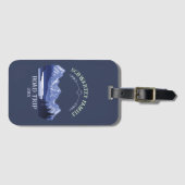 Blue Mountain Lake zonsondergang Bagagelabel (Voorkant (horizontaal))