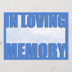 Blue Mountain Loving Memory Funeral Announement Kaart