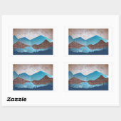 Blue Mountain Peaks Rechthoekige Sticker (Vel)