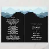 Blue Mountain Range, programme de mariage rustique (Devant)