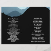 Blue Mountain Range, programme de mariage rustique (Dos)