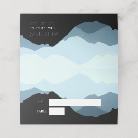 Blue Mountain Range, Rustic Wedding (Buitenkant ongevouwen)