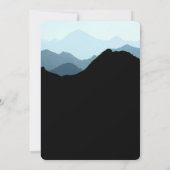 Blue Mountain Range, Rustic Wedding Kaart (Achterkant)