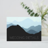 Blue Mountain Range, rustieke bruiloft detail Informatiekaartje (Staand voorkant)