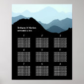 Blue Mountain Range, rustieke bruiloft zitplaatsen Poster (Voorkant)