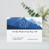 Blue Mountain Range Silhouette Wedette Cartes RSVP (Debout devant)