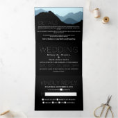 Blue Mountain Range Trouwsuite Drieluik Uitnodiging (Binnen)