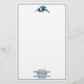 Blue Mountain Real Estate Company Custom Realtor Briefpapier (Voorkant)