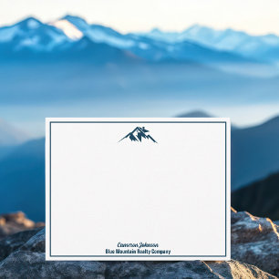 Blue Mountain Real Estate Company Custom Realtor Notitiekaartje