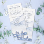 Blue Mountain Rustic Watercolor Programme de maria<br><div class="desc">Transformez votre journée spéciale en un chef-d'oeuvre enchanteur grâce à notre programme de mariage à l'aquarelle Blue Mountain. Notre design unique, inspiré par la beauté sereine des Montagnes Bleues, intègre des teintes douces et aquarelles pour créer une atmosphère romantique et rêveuse. La typographie unique et l'élégance de l'agencement impressionnent vos...</div>