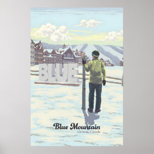 Blue Mountain Ski Resort Canada Reisposter Poster