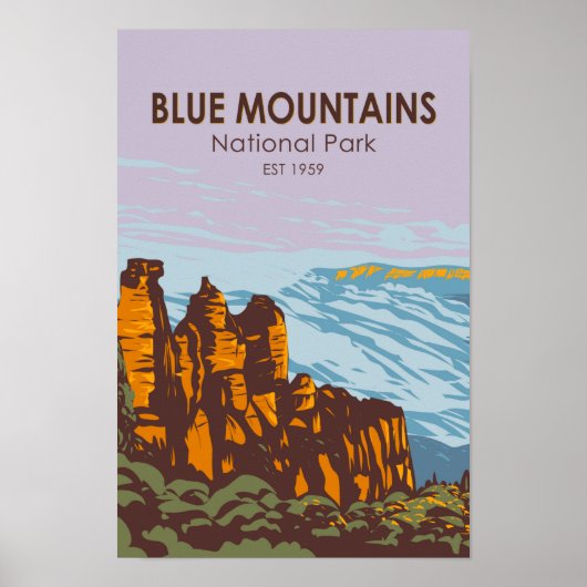 Blue Mountains National Park Australia Poster (Voorkant)