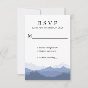 Blue Mountains Rustic Wedding Carte RSVP