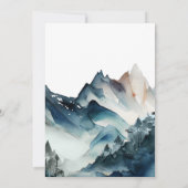 Blue Mountains Rustic Wedding Invitation Kaart (Achterkant)