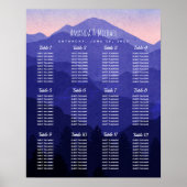 Blue Mountains Wedding Seating Chart Poster (Voorkant)