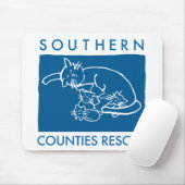 Blue Mousepad Muismat (Met muis)