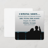 Blue Movie Theater Save the Date (Voorkant / Achterkant)