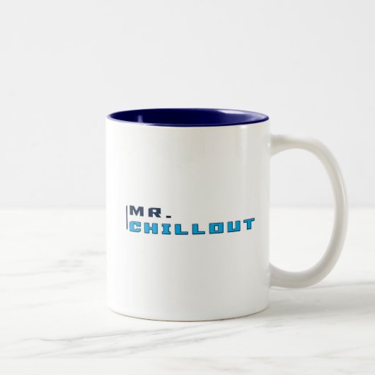 Blue Mr Chillout Logo Mok (Rechts)