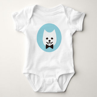 Blue Mr.Q baby Romper
