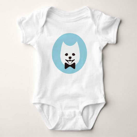 Blue Mr.Q baby Romper (Voorkant)