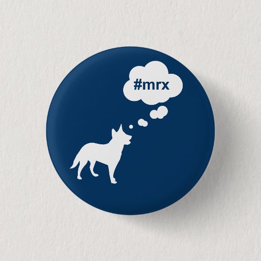 Blue #mrx en Button van honden (Voorkant)