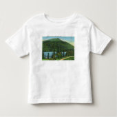 Blue Mt Lake Uitzicht of the Mountain Kinder Shirts (Voorkant)