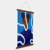Blue Muse Hangend Wandkleed (Gebogen)