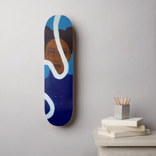 Blue Muse Skateboard (Muurkunst)