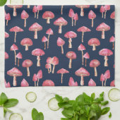 Blue Mushroom Waterverf Pattern Theedoek (Gevouwen)