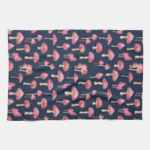 Blue Mushroom Waterverf Pattern Theedoek (Horizontaal)