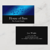Blue Music Professional Recording Studio Visitekaartje (Voorkant / Achterkant)