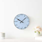 Blue Musical Math Wall Clock Ronde Klok (Huis)
