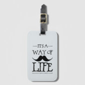 Blue Mustache Way of Life Bagagelabel (Voorkant (verticaal))