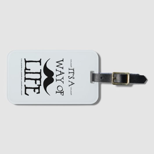Blue Mustache Way of Life Bagagelabel (Voorkant (horizontaal))