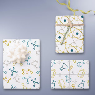 Blue Mustard Science atoms Molecules Laboratory Inpakpapier Vel