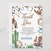 Blue My First Rodeo 1er Anniversaire Carte de reme (Devant)