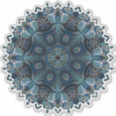 Blue Mysterious Space Mandala Sticker (Voorkant)