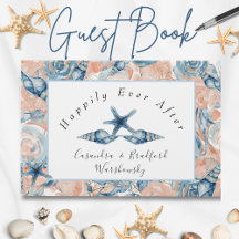 Blue n Blush Beach Zee Shell Flowers Wedding