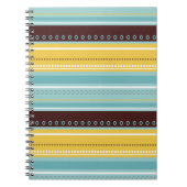 Blue n Brown Stripes-laptopjournaal Notitieboek (Voorkant)